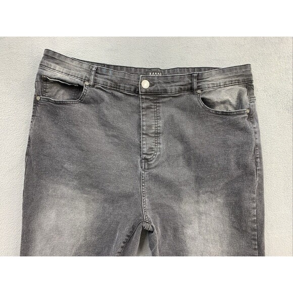 Man Boohoo Man Denim Jeans Men's Size 46x29  Button Fly Factory Distressed - Picture 8 of 15